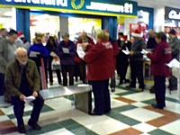 Our Carol Singers in the Rochdale Exchange Shopping Centre 8-12-2011